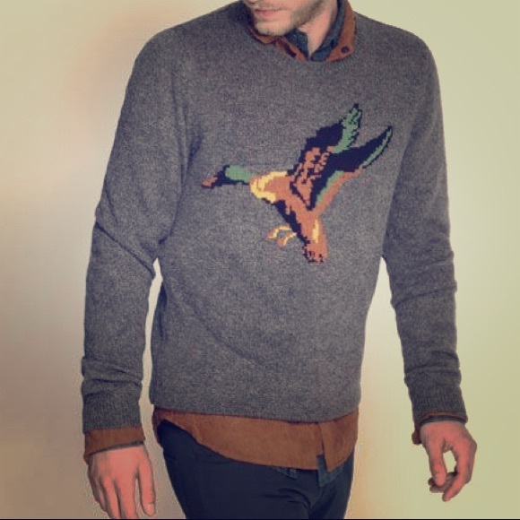 Zara Other - Zara Man Mallard Duck Wool Sweater